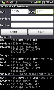 PCI Vendor/Device Database - screenshot thumbnail