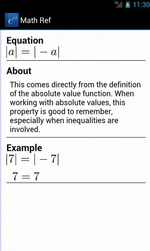 Math Ref - screenshot