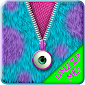 Monster Fur Zipper Lock Screen
