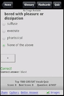Lastest Top 1500 GRE/SAT Vocab Quiz APK for Android