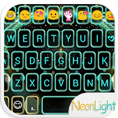 Neon Light Emoji Keyboard Skin