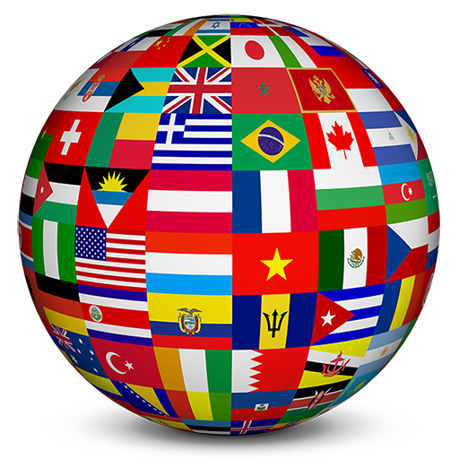 World Globe with Flags