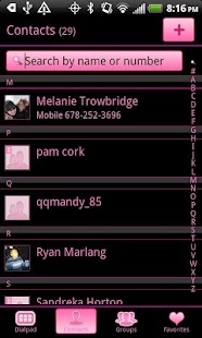 Free GO Contacts Black & Pink Theme APK for Android