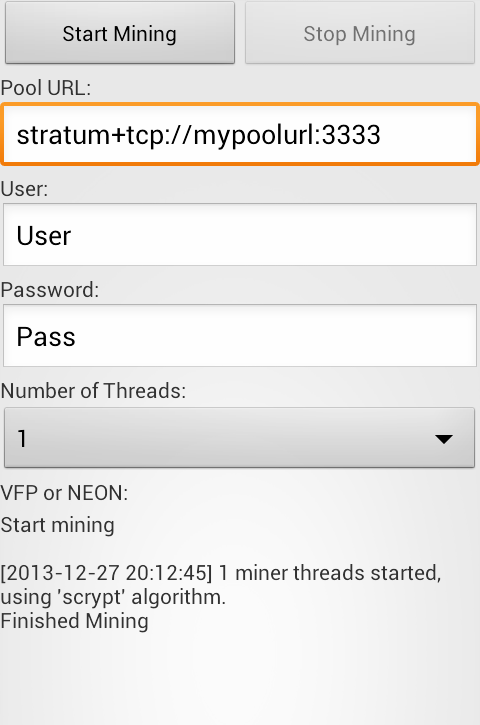 LTC and Scrypt Miner PRO Screen 3