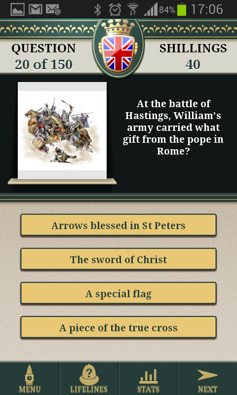 Genius British History Quiz Screen 2