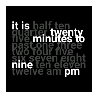 Word Clock Watch Face