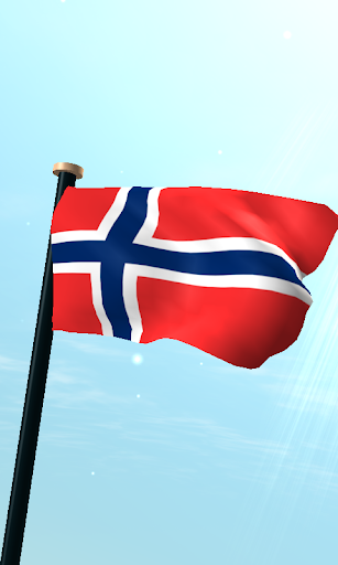 Norway Flag 3D Free Wallpaper