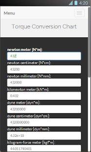 Download Torque Conversion Chart APK for PC