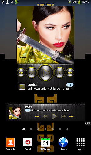 Poweramp widget STEEL I Yellow