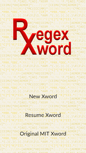 Regex Xword