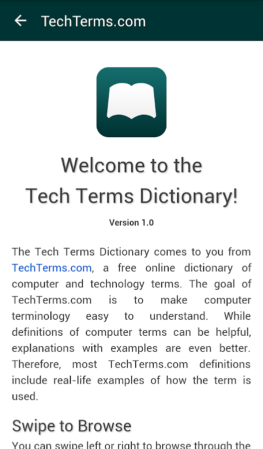 Tech Terms Computer Dictionary Android Apps on Google Play