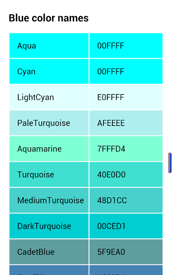 Names of RGB colors designer Android Apps on Google Play Names of RGB colors designer Android Apps on Google Play