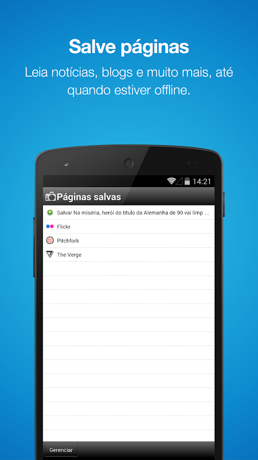 Navegador da Web Opera Mini - screenshot