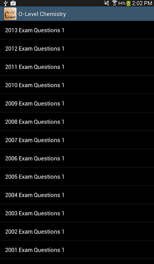    O-Level Chemistry- screenshot  