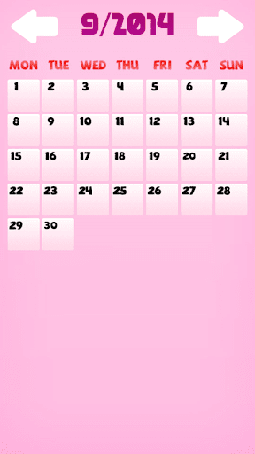 Menses Calendar