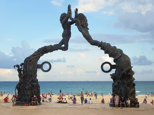 The Portal Maya was erected in Playa del Carmen, Mexico, to mark the end of the Mayan calendar on Dec. 21, 2012. The rings derive from an ancient Mayan ball game. 