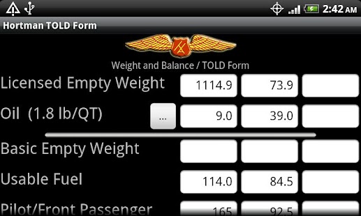 Hortman Weight and Balance Screenshots 0