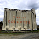 Concrete Cement Silos Welcome Sign