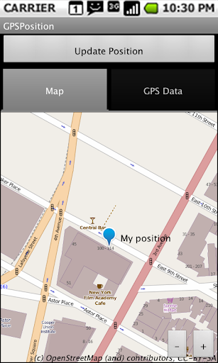 OpenStreetMap GPS Position