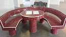 Red Tiled Chess Table 