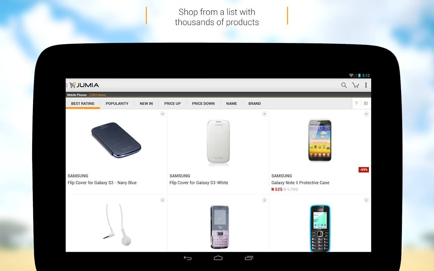 JUMIA Online shopping screenshot