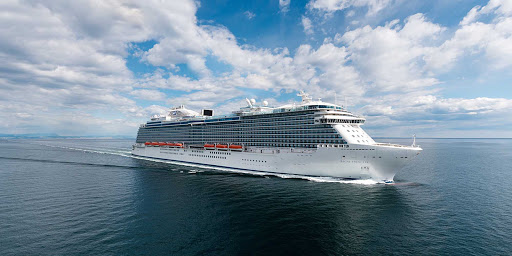 Regal Princess during sea trials.