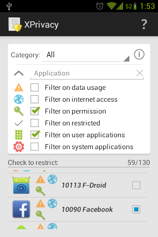 XPrivacy Pro enabler - screenshot