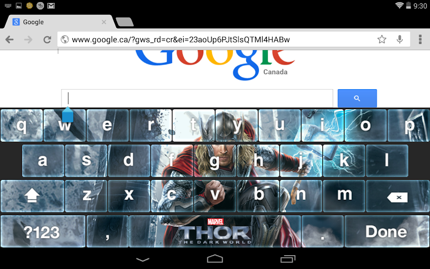 Thor: The Dark World Keyboard Screen 3