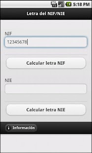 Calcular letra del NIF o NIE