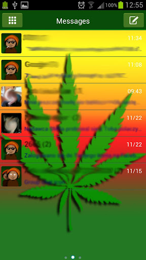 Weed Ganja Free Go SMS THEME