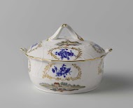 Butter dish with stand with the Steenplaats near Dordrecht