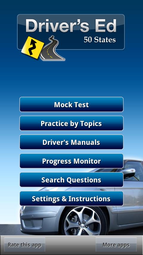 Android application Drivers Ed DMV Permit Test Pro screenshort