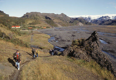Hiking in Iceland.