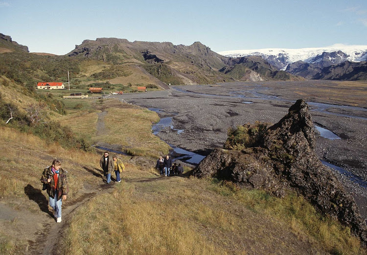 Hiking in Iceland.