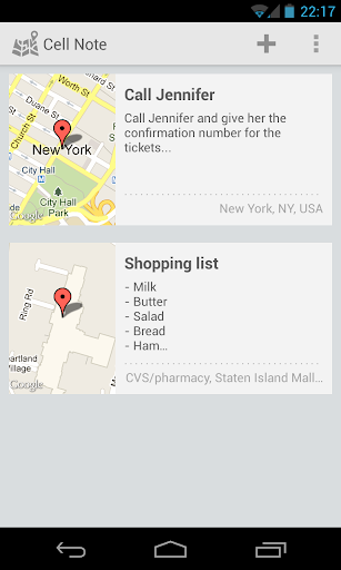 CellNote - Location Based Note