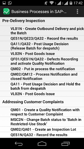 【免費教育App】SAP QM Process List-APP點子