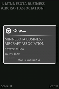 AIRLINE/PILOT Acronyms Quiz Screenshots 3