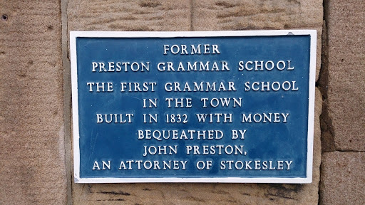 Preston Grammar School Plaque