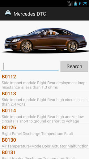 Mercedes Error Codes DTC