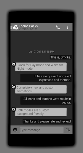 【免費個人化App】EvolveSMS Theme - Smoke-APP點子