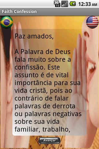 Android application Bible Confessions screenshort