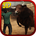 Bull Attack Run Simulation 3D icon