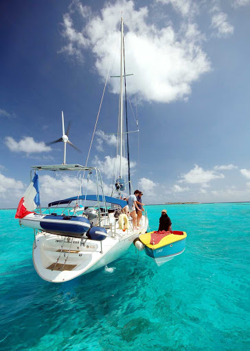 St-Vincent-Grenadines-pleasure-craft - Sweet Ella gets a visitor in St. Vincent and the Grenadines.