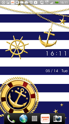 Blue Marine 時計付きライブ壁紙 Androidアプリ Applion