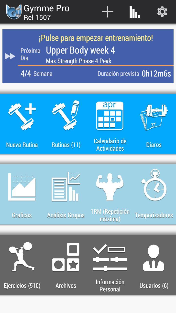 Android application Gymme - Gym Personal Trainer screenshort