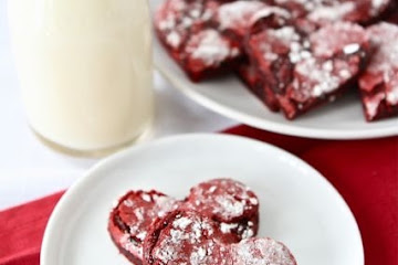 Red Velvet Crinkle Cookies