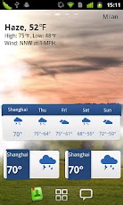 GO Weather Blue Classic Widget
