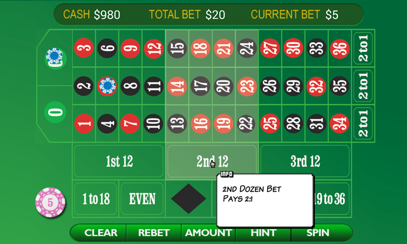 Play Casino Roulette Screen 2