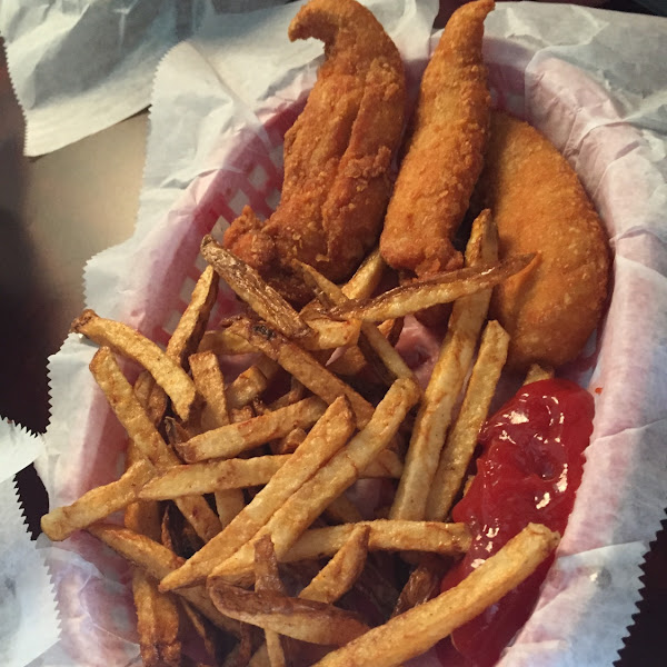 Gluten Free chicken tenders and fries