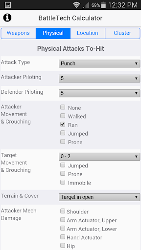 BattleTech Calculator